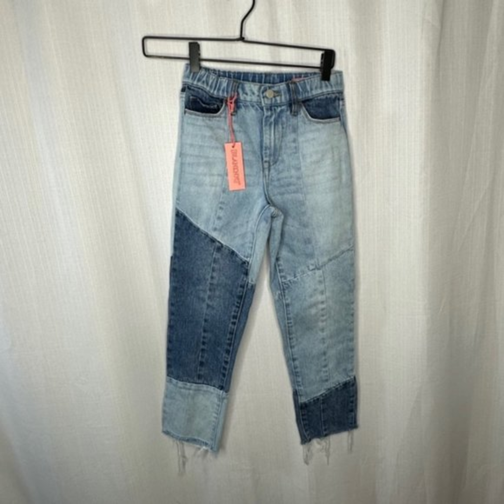 Blank NYC‎ Fare Warning Colorblock Raw Hem Jeans